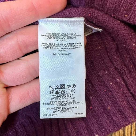 Brooks Brothers 100% Wool Crewneck Sweater Sz M - Picture 3 of 4
